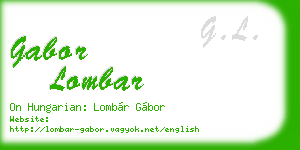 gabor lombar business card